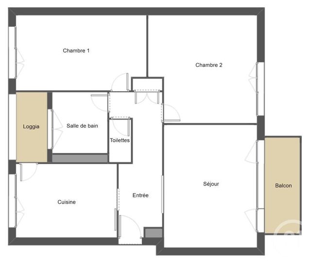 Appartement F3 à vendre - 3 pièces - 70.95 m2 - ANGLET - 64 - AQUITAINE - Century 21 Berritzea